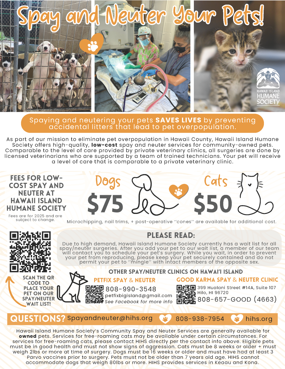 SpayNeuter Wait List Full Banner